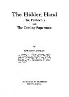 The Hidden Hand: The Protocols and The Coming Superman [6 ed.]