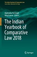 The Indian Yearbook of Comparative Law 2018 [1st ed.]
 978-981-13-7051-9;978-981-13-7052-6