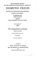 The Interpretation of Dreams (I-II) - On Dreams
