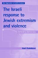 The Israeli response to Jewish extremism and violence
 9781526137777