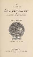 The Journal of the Royal Asiatic Society of Great Britain and Ireland; New Series [6, 1 ed.]
