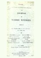 The Journal of Vedic Studies [Volume 2, Part 3]