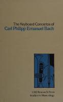 The Keyboard Concertos of Carl Philipp Emanuel Bach
 0835712079, 9780835712071