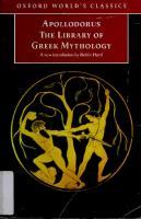 The Library of Greek Mythology
 0192839241, 9780192839244