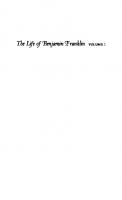 The Life of Benjamin Franklin. Volume 1 The Life of Benjamin Franklin, Volume 1: Journalist, 176-173
 9780812209112
