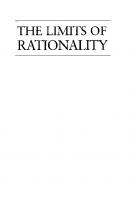 The Limits of Rationality
 9780226742410