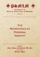 The Metaphysics of Personal Identity [1 ed.]
 1443890545, 9781443890540