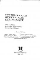 The Millennium of Ukrainian Christianity