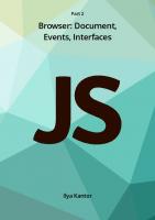 The Modern JavaScript Tutorial - Part II. Browser Document, Events, Interfaces [2]