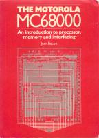 The Motorola MC68000: an introduction to processor memory and interfacing.
 9780136041092, 0136041094