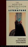 The Norton Introduction To Literature (Sixth Edition) [6 ed.]
 0393966658, 9780393966657