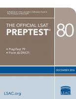 The Official LSAT PrepTest 80
 9780998339702
