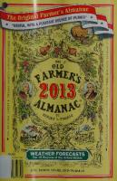 The Old Farmer's Almanac 2013 [2013 ed.]
 1571985735, 9781571985736