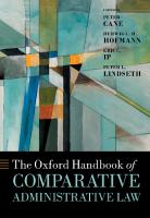 The Oxford Handbook of Comparative Administrative Law
 9780198799986, 0198799985