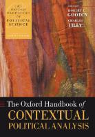 The Oxford Handbook of Contextual Political Analysis
 9780199270439, 9780199548446, 0199270430
