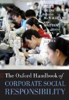 The Oxford Handbook of Corporate Social Responsibility
 9780199211593, 0199211590