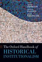 The Oxford Handbook of Historical Institutionalism (Oxford Handbooks)
 0199662819, 9780199662814