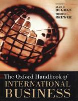 The Oxford Handbook of International Business
 0199241821, 9780199241828
