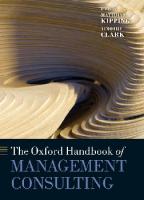 The Oxford Handbook of Management Consulting
 9780199235049, 019923504X