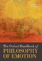 The Oxford Handbook of Philosophy of Emotion
 9780199235018, 0199235015