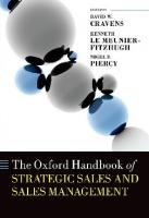 The Oxford Handbook of Strategic Sales and Sales Management
 9780199569458, 0199569452