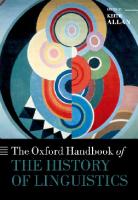 The Oxford Handbook of the History of Linguistics
 9780199585847, 0199585849