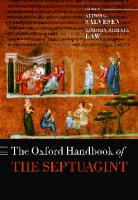 The Oxford Handbook of the Septuagint (Oxford Handbooks)
 9780199665716, 0199665710