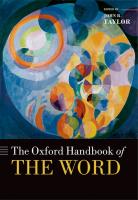 The Oxford Handbook of the Word
 9780199641604, 0199641609