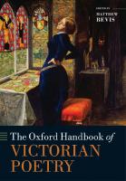 The Oxford Handbook of Victorian Poetry
 9780199576463, 0199576467