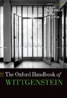 The Oxford Handbook of Wittgenstein
 9780199287505, 0199287503