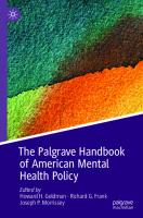 The Palgrave Handbook Of American Mental Health Policy
 3030119076,  9783030119072