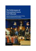 The performance of international courts and tribunals
 9781108425698, 1108425690, 9781108443159, 110844315X