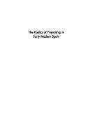 The Poetics of Friendship in Early Modern Spain: A Study in Literary Form
 9781474458061