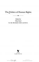 The Politics of Human Rights
 1859847277, 9781859847275