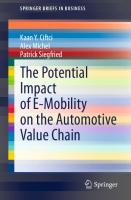 The Potential Impact of E-Mobility on the Automotive Value Chain (SpringerBriefs in Business)
 3030955982, 9783030955984