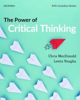 The Power of Critical Thinking: Fifth Canadian Edition
 019903043X, 9780199030439