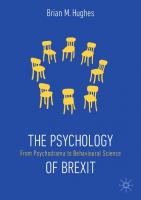The Psychology of Brexit: From Psychodrama to Behavioural Science
 9783030293642