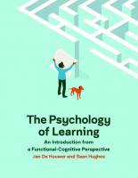 The Psychology of Learning: An Introduction from a Functional-Cognitive Perspective [Paperback ed.]
 0262539233, 9780262539234