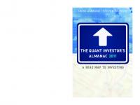 The Quant Investor's Almanac 2011 : A Roadmap to Investing [1 ed.]
 9780470909607, 9780470635612