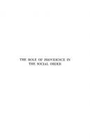 The Role of Providence in the Social Order: An Essay in Intellectual History
 9781400868865