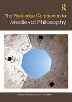 The Routledge Companion to Medieval Philosophy
 9780415658270, 9781315709604