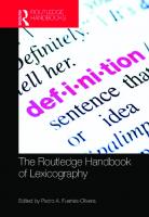 The Routledge Handbook of Lexicography
 1138941603, 9781138941601