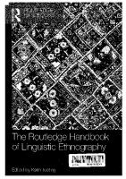 The Routledge Handbook of Linguistic Ethnography
 1138938165