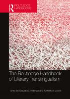 The Routledge Handbook of Literary Translingualism [1 ed.]
 9780367279189