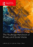 The Routledge Handbook of Privacy and Social Media
 1032111615, 9781032111612