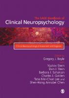 The SAGE Handbook of Clinical Neuropsychology: Clinical Neuropsychological Assessment and Diagnosis [1 ed.]
 1529717760, 9781529717761