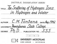 THE SCATTERING OF HYDROGEN IONS IN HYDROGEN AND WATER