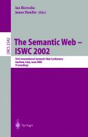 The Semantic Web - ISWC 2002
 3540437606, 9783540437604