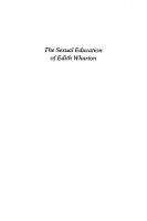 The Sexual Education of Edith Wharton [Reprint 2020 ed.]
 9780520911710