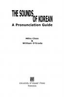 The Sounds of Korean: A Pronunciation Guide
 9780824842482